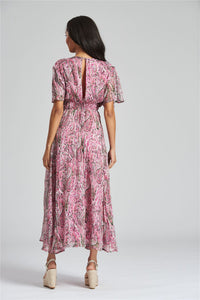 South Beach Womens Paisley Print Midi Dress