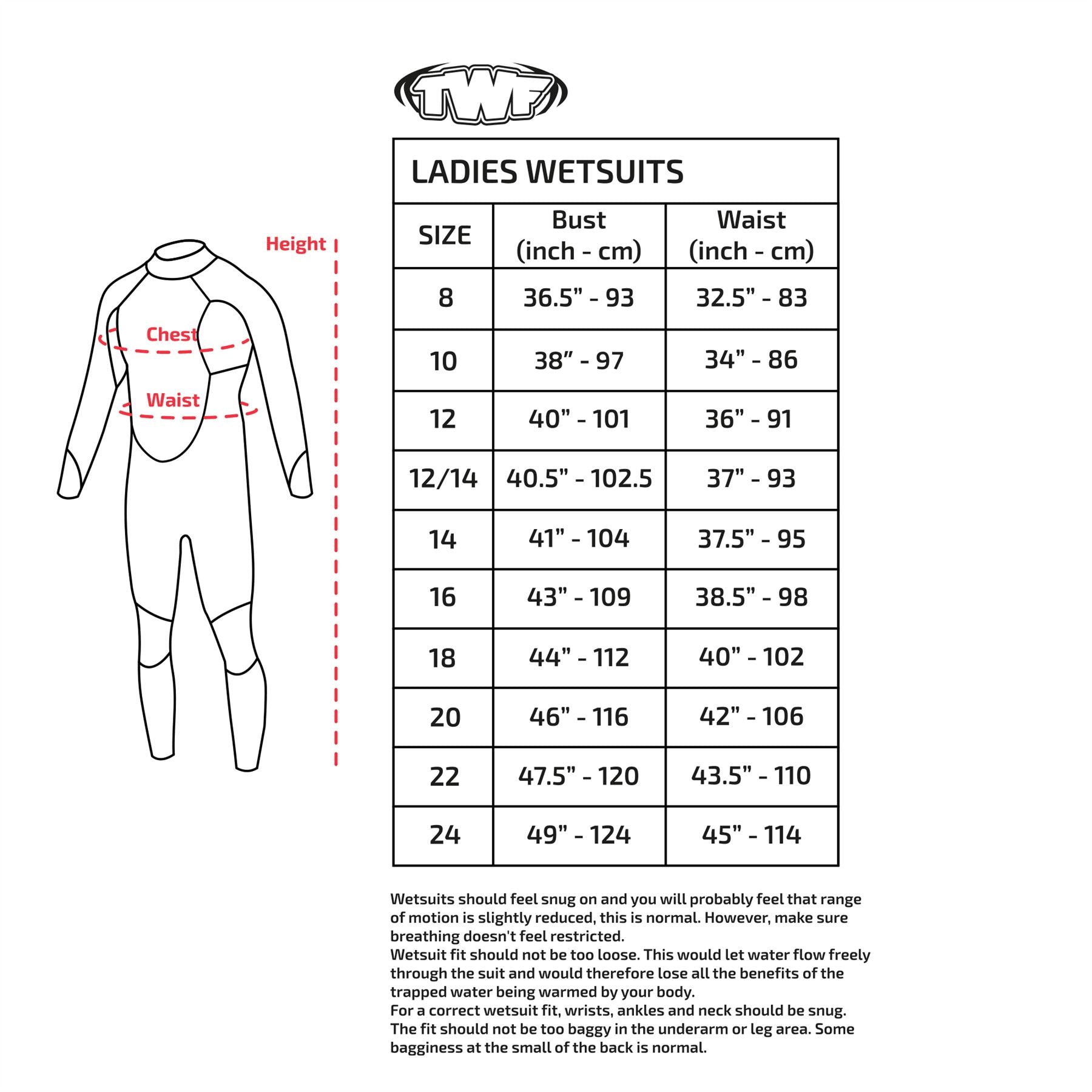 TWF Womens 2.5mm Turbo Shortie Wetsuit