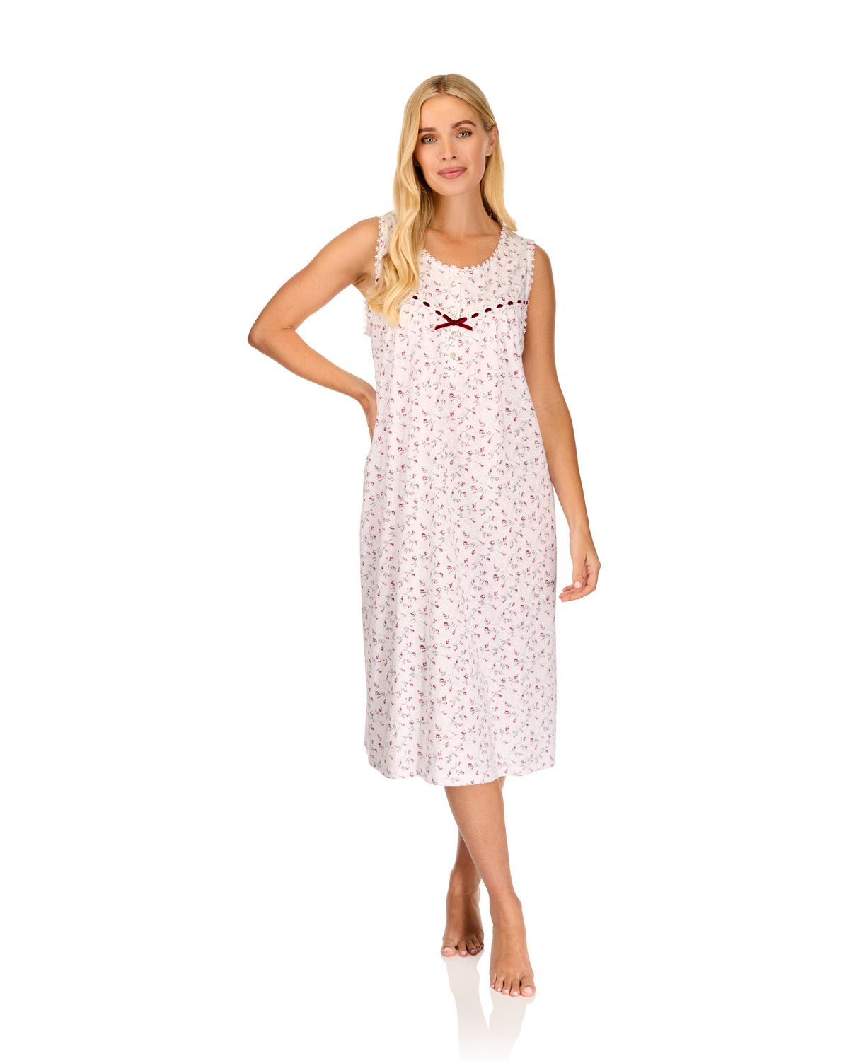 La Marquise Womens 'Velvet Rose' Sleeveless Nightie