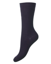 HJ Hall Womens Cotton Extra-Wide Softop Socks