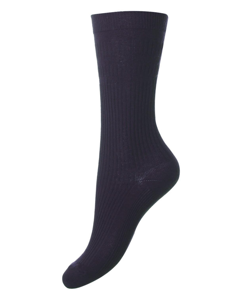 HJ Hall Womens Cotton Extra-Wide Softop Socks