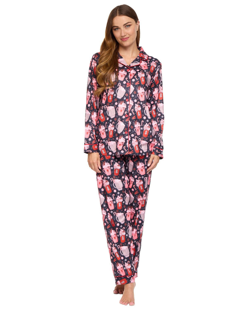 La Marquise Womens 'Cosy Wonders' Button Pyjamas