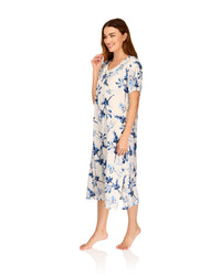La Marquise Womens 'Berry & Blue' 43" & 50" Short Sleeve Nightie