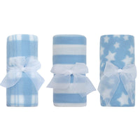 QT Baby 3 Pack Fleece Blanket Set
