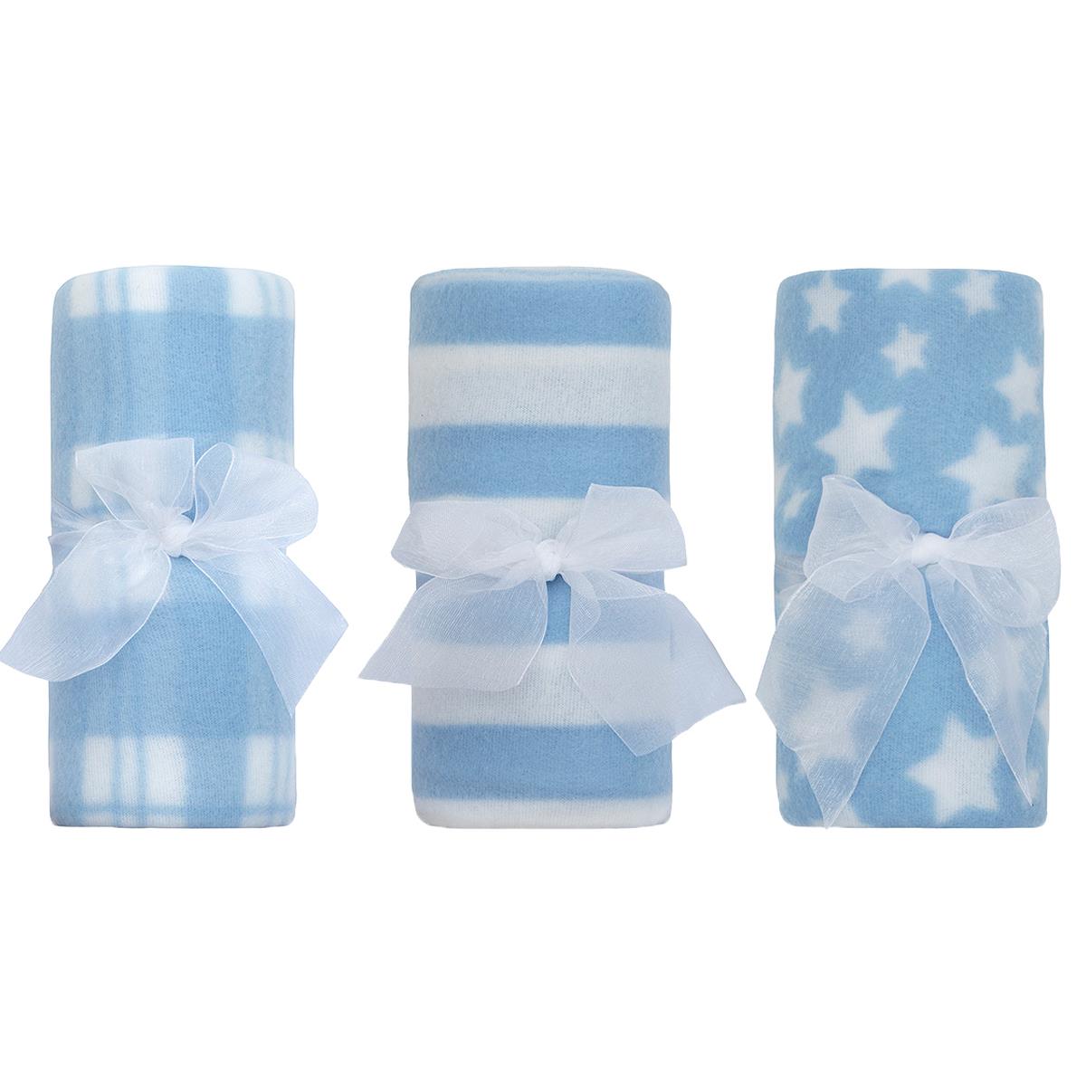 QT Baby 3 Pack Fleece Blanket Set