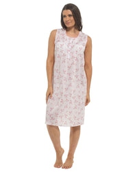 Slumber Hut Womens Woven Sleeveless Floral Nightie