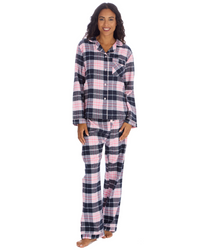 Slumber Party Womens Brushed Cotton Tailored Pyjamas