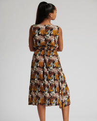 Pistachio Womens Wide Cross Over Print Dress