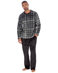 Cargo Bay Mens Polished Fleece Check Pyjamas