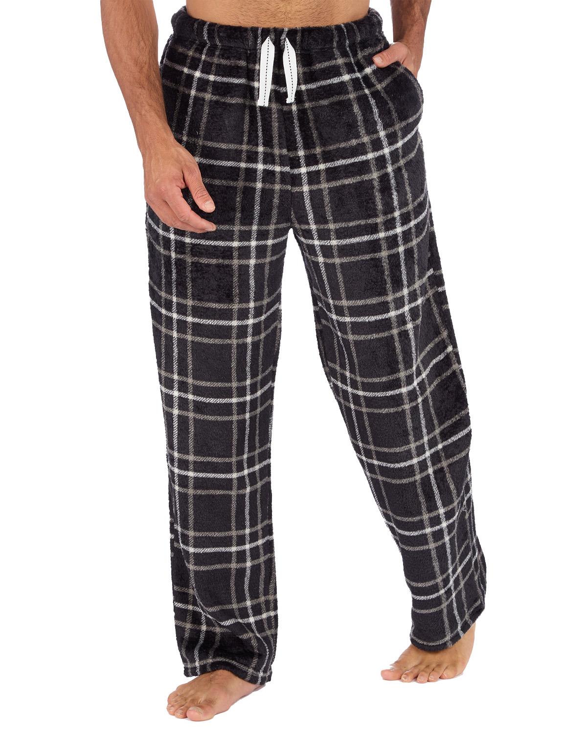 Cargo Bay Mens Polished Fleece Check Lounge Pants
