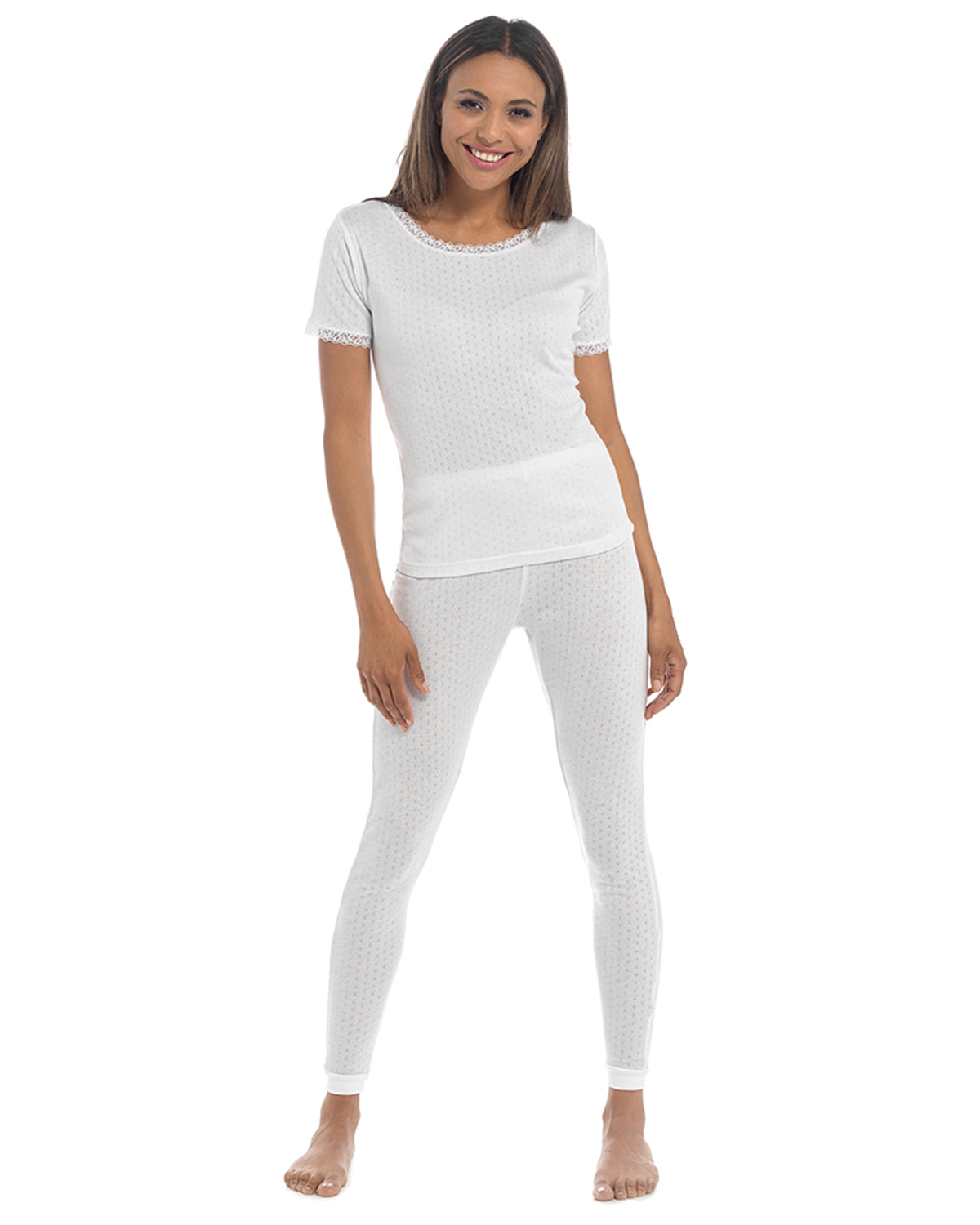 Heatguard Womens Pointelle Thermals - 2 Pack