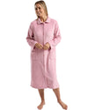 Marlon Womens Swirl Fleece Button Housecoat