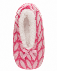 Womens Sherpa Lined Footie Slippers