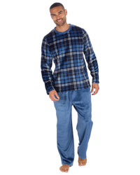 Cargo Bay Mens Polished Fleece Check Pyjamas