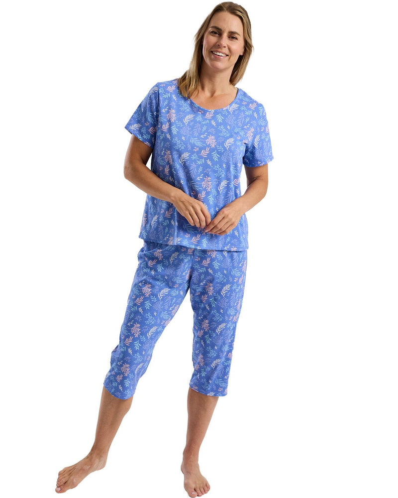 Marlon Womens Autumn Leaf Jersey 3/4 Pyjamas