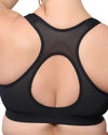 Gemm Womens Zip Sports Bra - Black