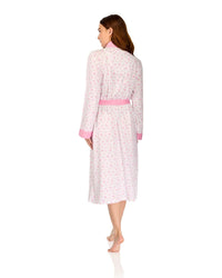 La Marquise Womens 'Vintage Blossoms' Long Sleeve Wrap Robe