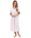 Marlon Womens Sketch Floral 45" Short Sleeve Nightie