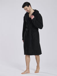 Loungeable Mens Fleece Lined Waffle Dressing Gown