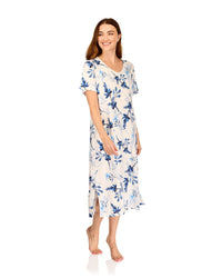 La Marquise Womens 'Berry & Blue' 43" & 50" Short Sleeve Nightie