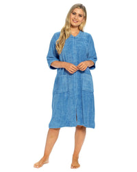 Slumber Hut Womens Zip Up Towelling Dressing Gown