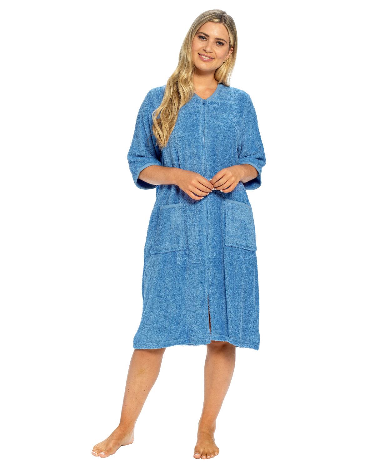 Slumber Hut Womens Zip Up Towelling Dressing Gown