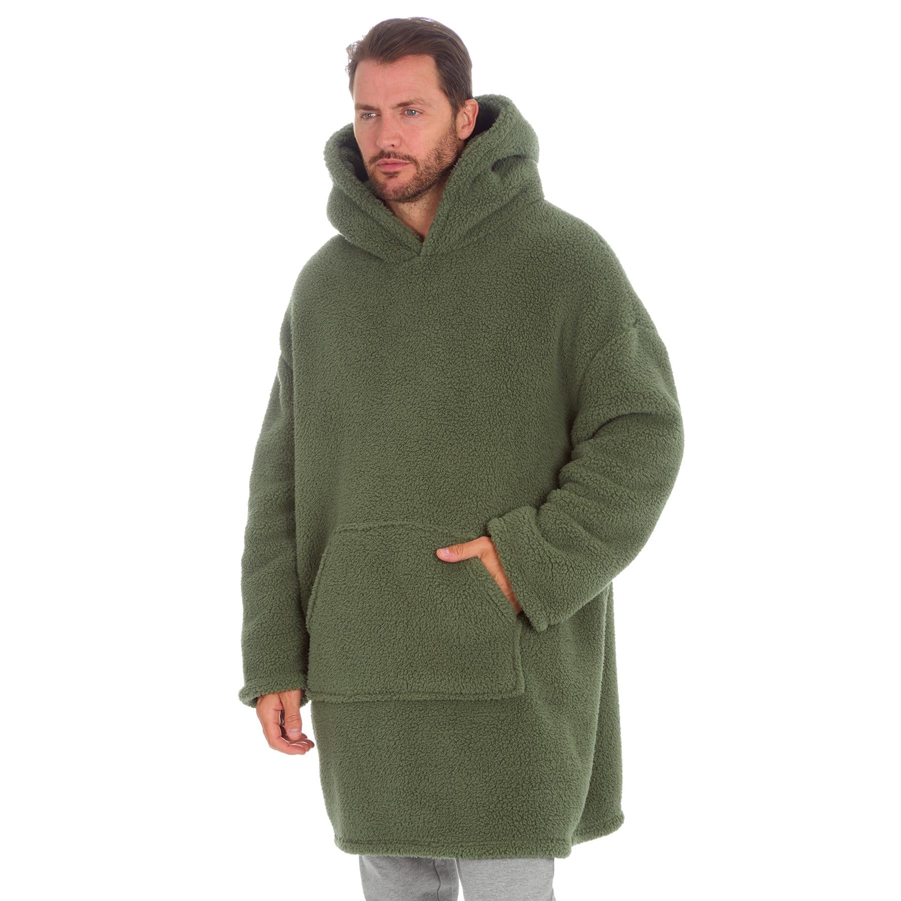 Huggable Mens Borg Fleece Oversized Hoodie