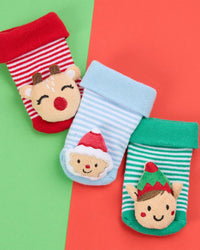 Festive Socks 3 Pack Novelty Baby Christmas Socks