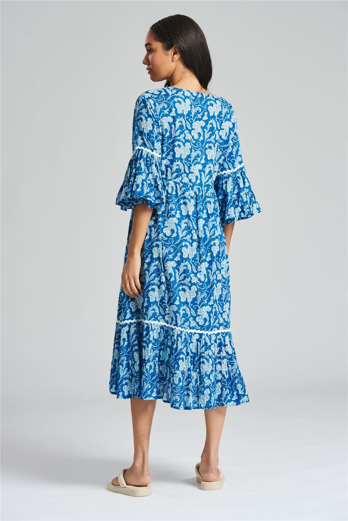 South Dress Womens Frilly Cotton Summer Dress
