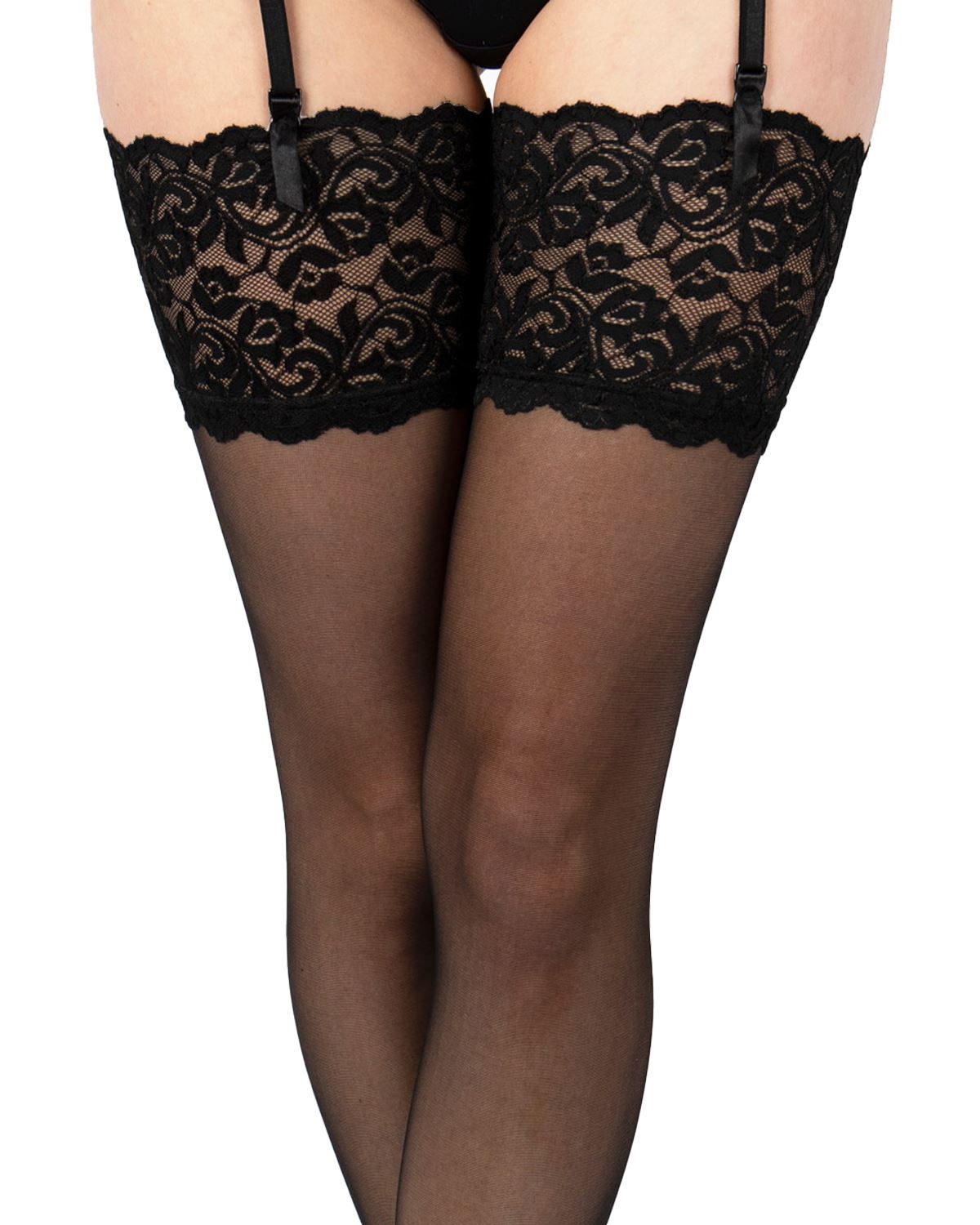 Aristoc Womens 10 Denier Lace Top Stockings