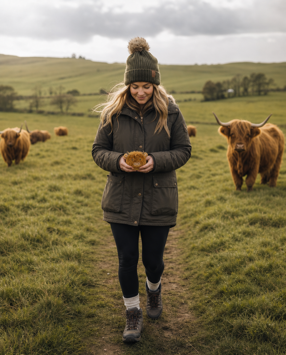 Highland Coo Cow Plush Hand Warmer