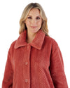 Slenderella Womens 52" Waffle Fleece Button Dressing Gown