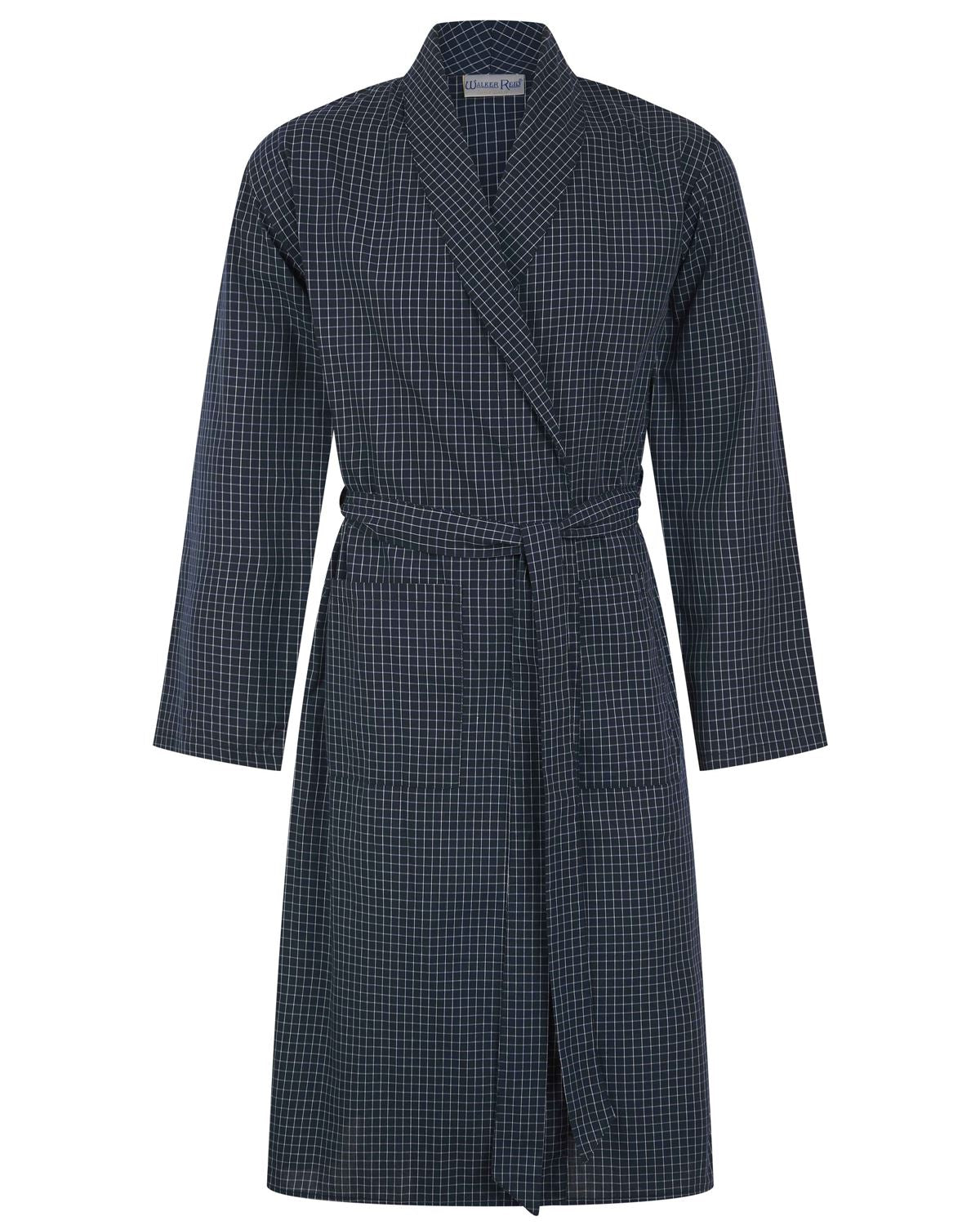 Walker Reid Mens Check 49" Shawl Collar Wrap
