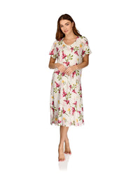 La Marquise Womens 'Berry & Blue' 43" & 50" Short Sleeve Nightie