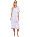 La Marquise Womens 'Floral Reflections' Short Sleeve Nightie