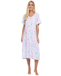 La Marquise Womens 'Floral Reflections' Short Sleeve Nightie