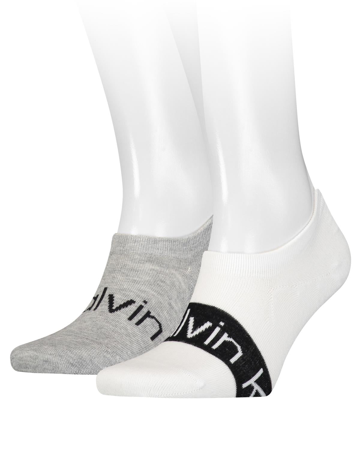 Calvin Klein Mens 2 Pack Footie High Cut Socks