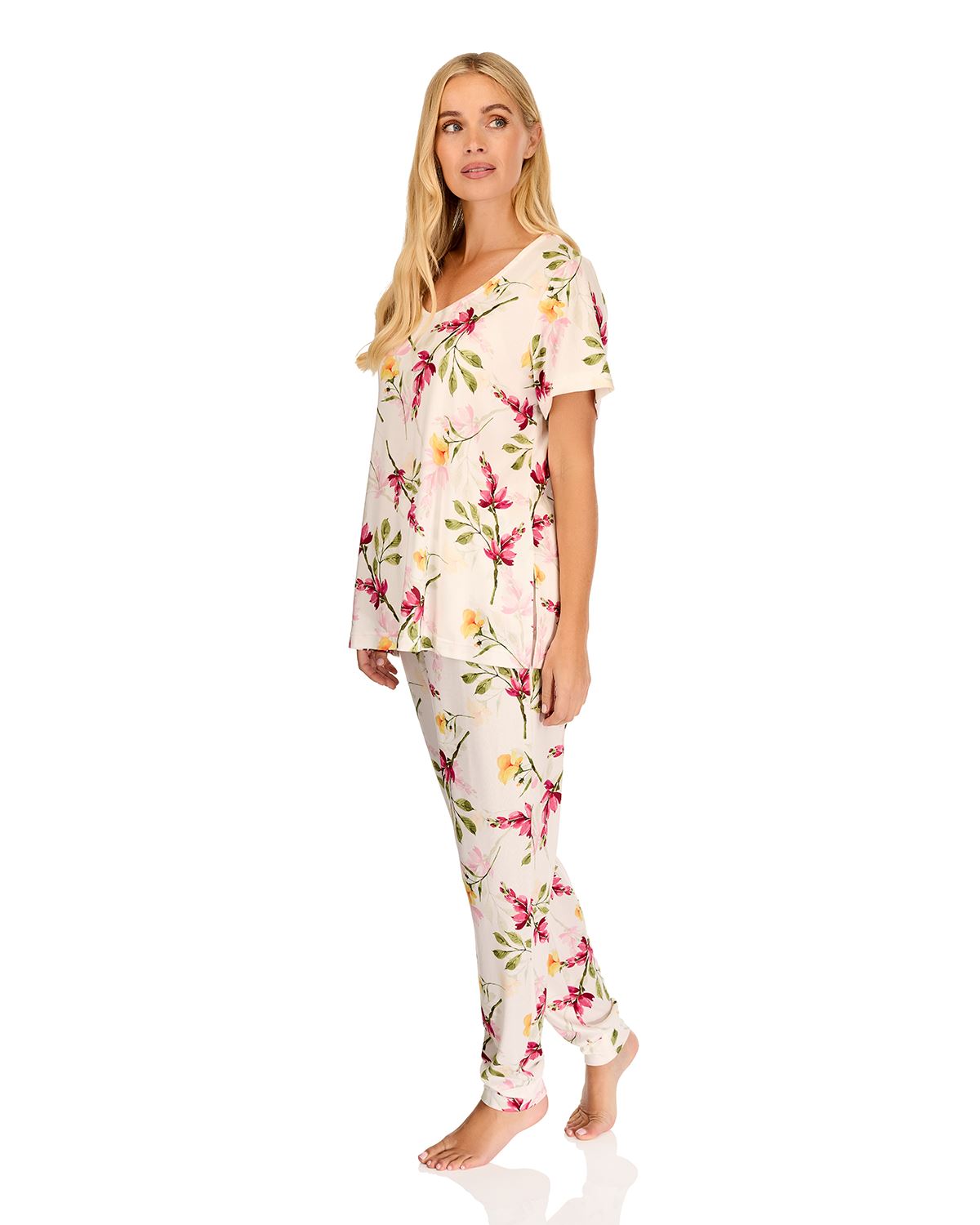 La Marquise Womens 'Berry & Blue' Short Sleeve Pyjamas