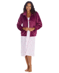 Ladies Embossed Button Bed Jacket