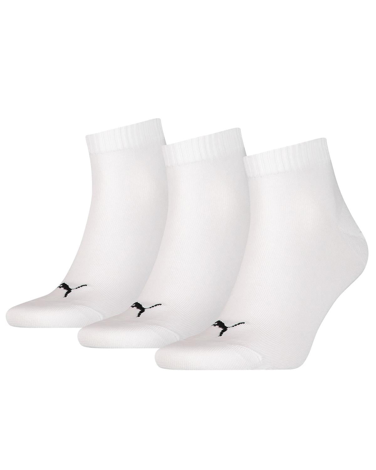 Puma Unisex 3 Pack Cotton Quarter Socks