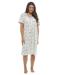 Slumber Hut Womens Short Sleeve Floral Nightie