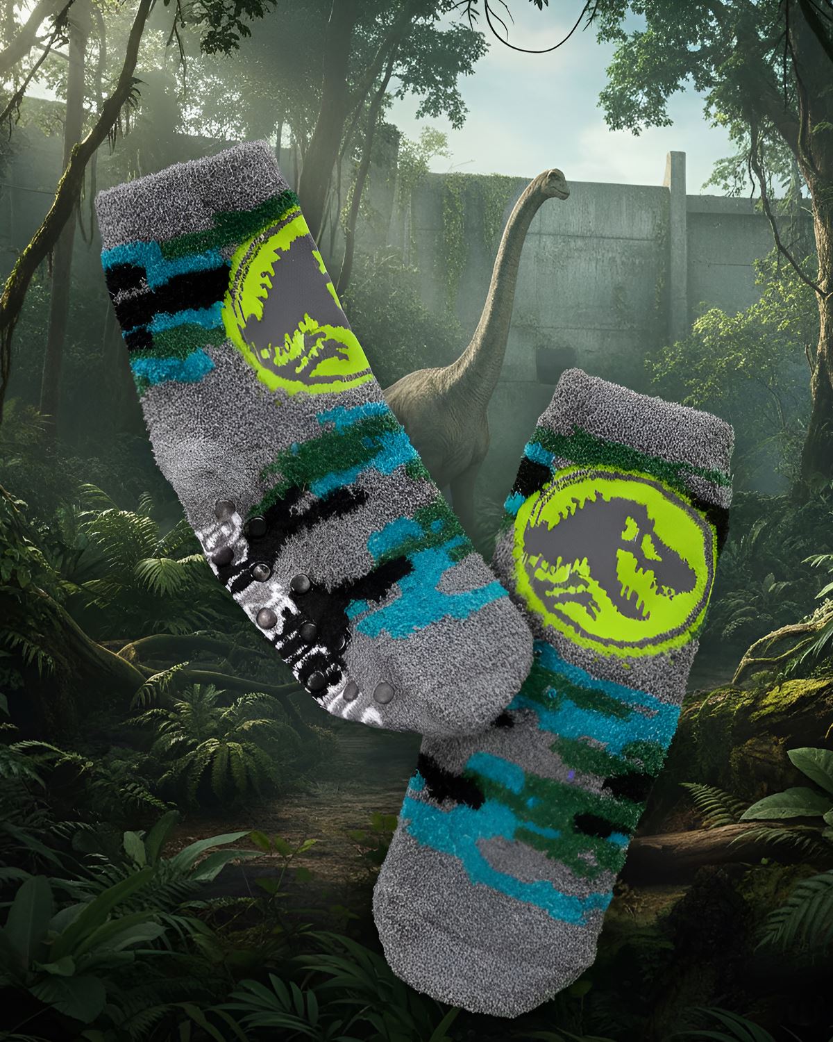 Jurassic World 1 Pair Mens & Boys Cosy Socks