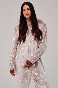 Loungeable Womens Spotty Reindeer Onesie