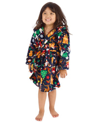 Huggable Kids Christmas Hooded Dressing Gown