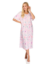 La Marquise Womens 'Watercolours' 43" & 50" Short Sleeve Nightie
