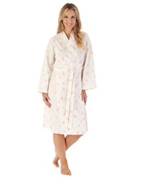 Slenderella Womens 43" Star Print Kimono Robe