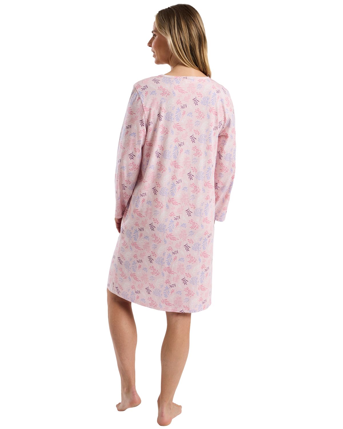 Marlon Womens Autumn Leaf Jersey Nightdress