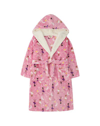 Girls Ballerina Hooded Dressing Gown
