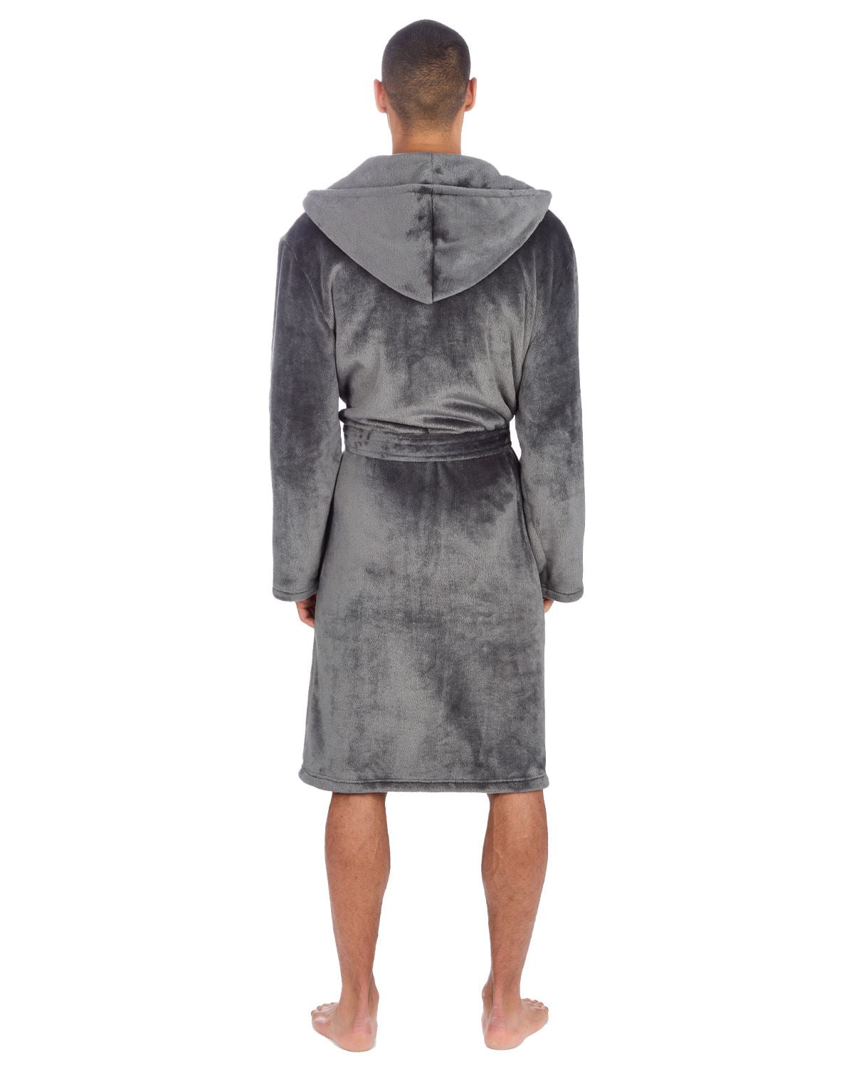 Slumber Hut Mens Polished Hooded Dressing Gown