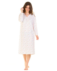 La Marquise Womens Pleated Susan Long Sleeve Nightie